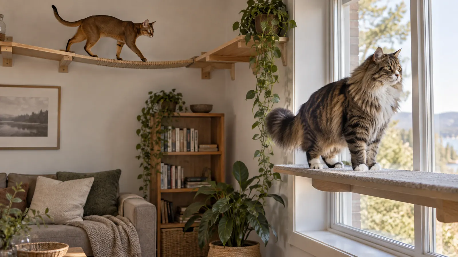 Abyssinian vs Norwegian Forest Cat