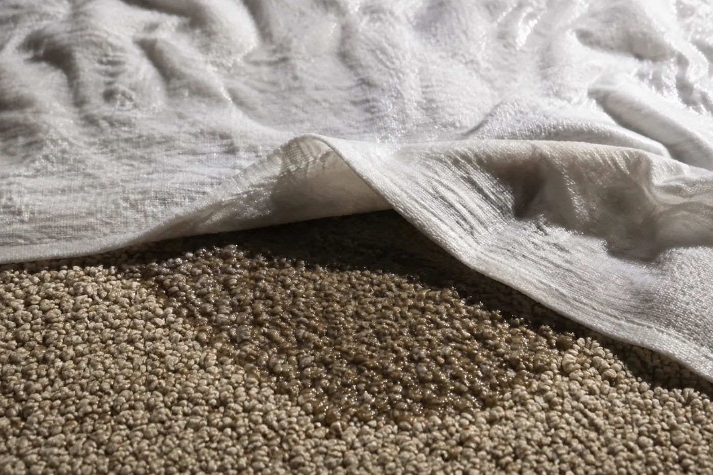 A damp cloth laid over a treated patch to slow evaporation