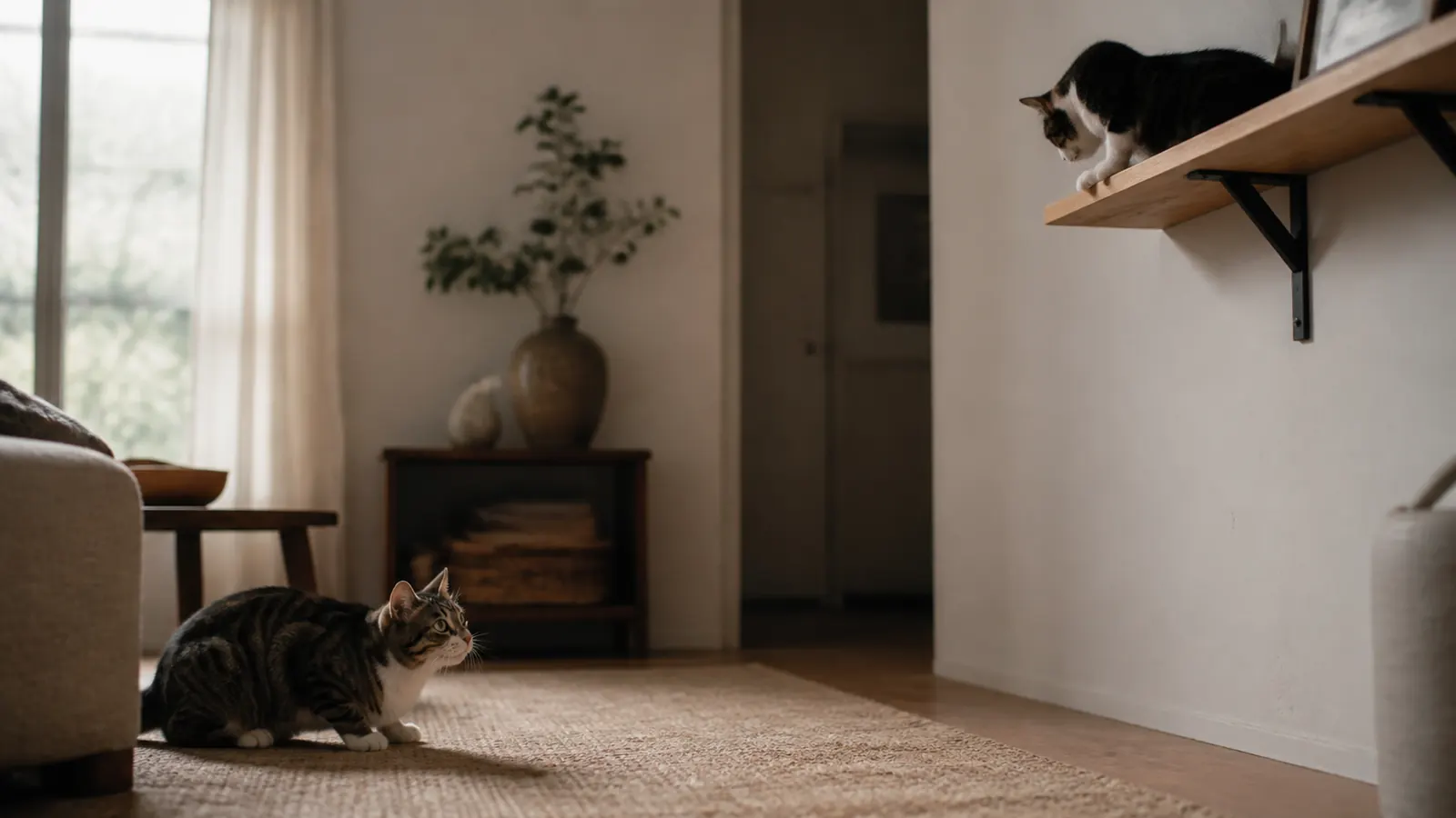Cats fighting